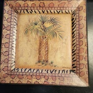 Tropical palm tree heavyweight tray. Cute.